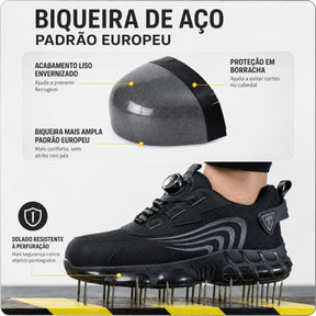 Tênis Masculino para Trabalho Preto Viego GripForce Antiderrapante