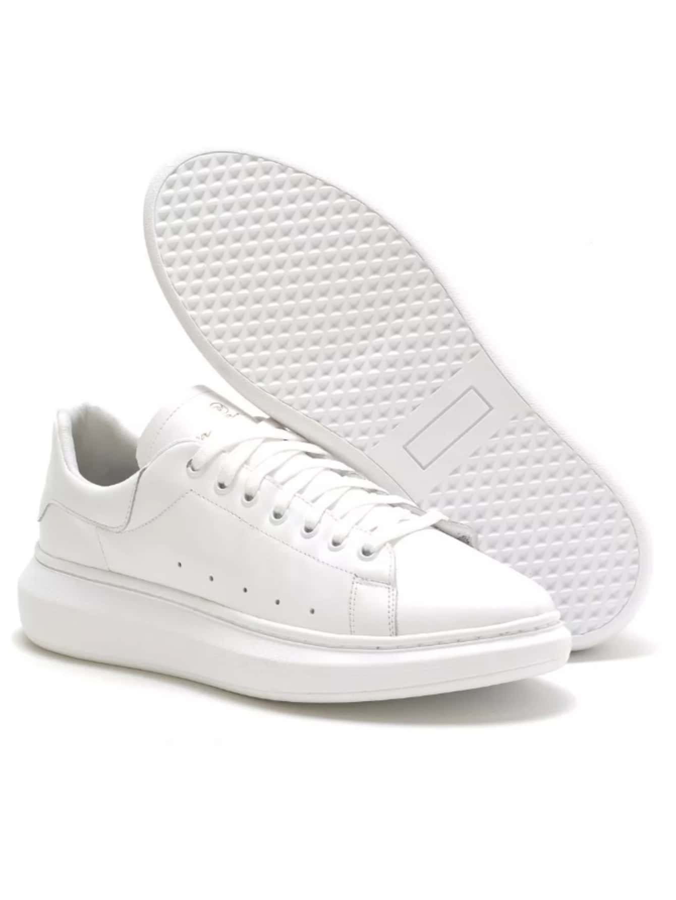 Tênis Branco Masculino Modelo Basic Loja Viego tenis branco tenis branco masculino tenis branco masculino casual tênis branco masculino barato Tênis Branco Masculino Modelo Basic tênis todo branco masculino