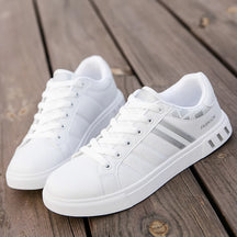 Tênis Masculino Casual Deluxe Branco Loja Viego tenis branco masculino tenis masculino casual tenis masculino preto Tênis Masculino Tênis Masculino Casual Deluxe tênis masculino promoção