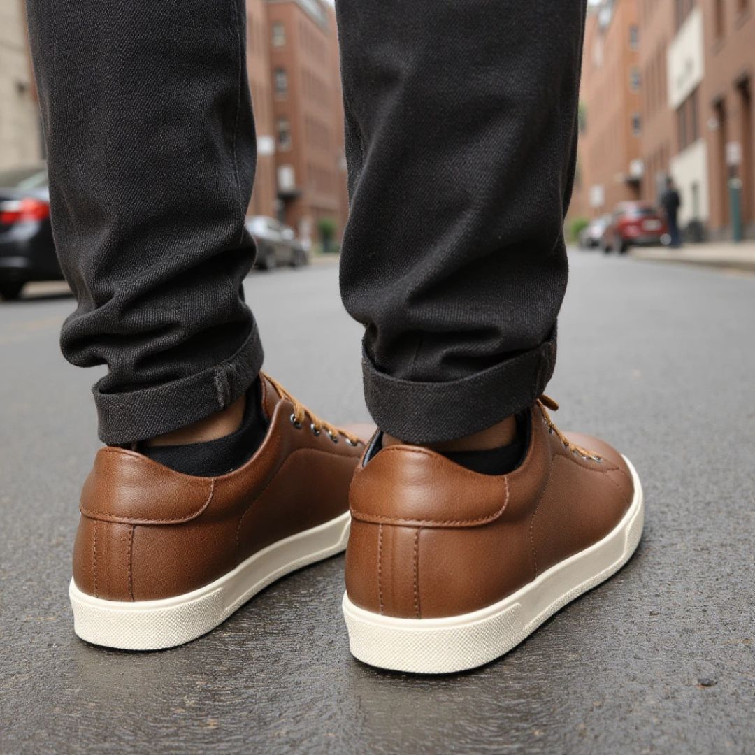 Tênis Sapatenis Masculino Casual Marrom Tracing Loja Viego