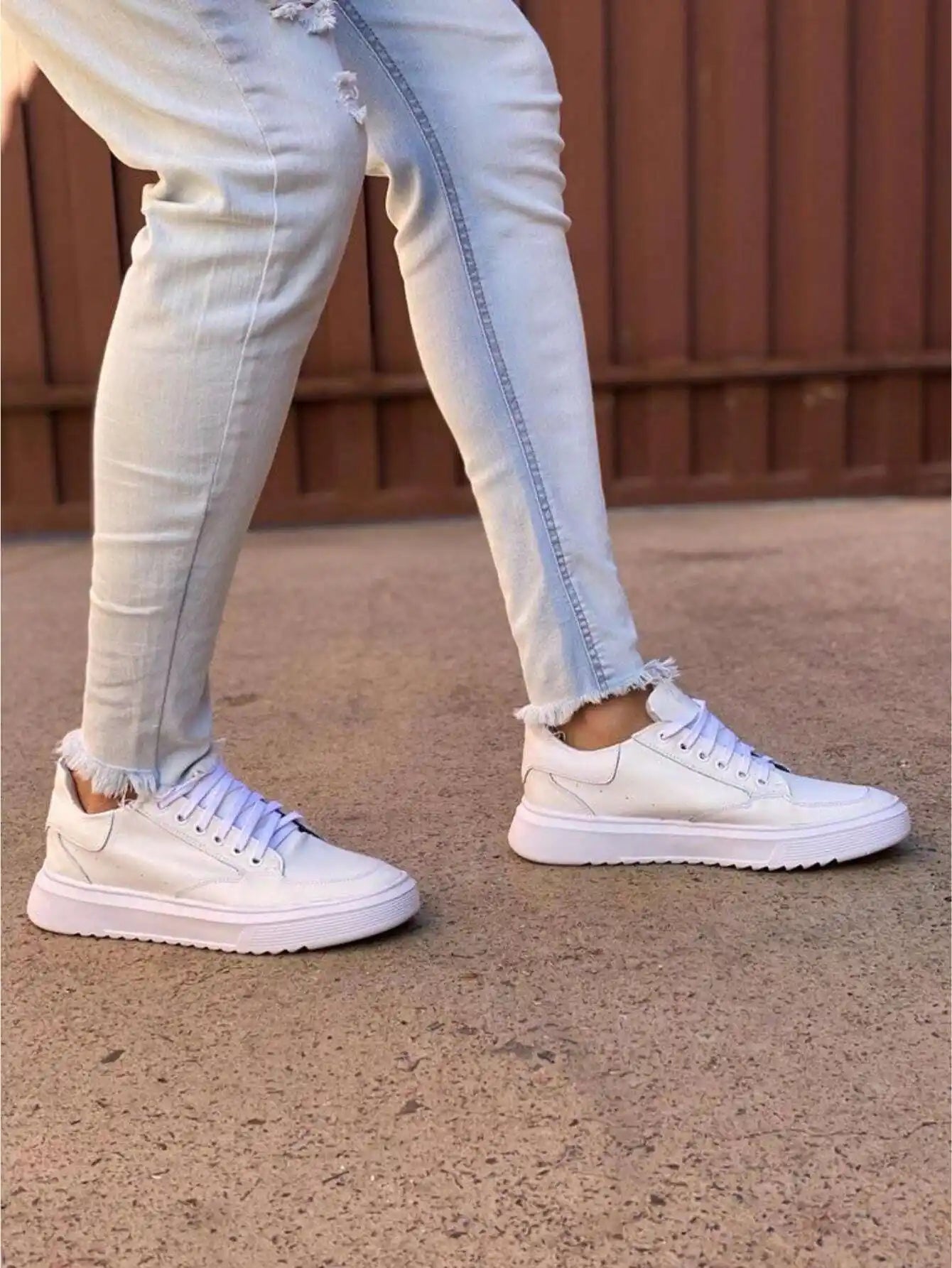 Tênis Branco Masculino Casual Sola Alta Loja Viego tenis branco tenis branco masculino tenis branco masculino casual tenis masculino tenis masculino casual tenis masculino retro Tênis Tênis Branco Masculino Casual Sola Alta