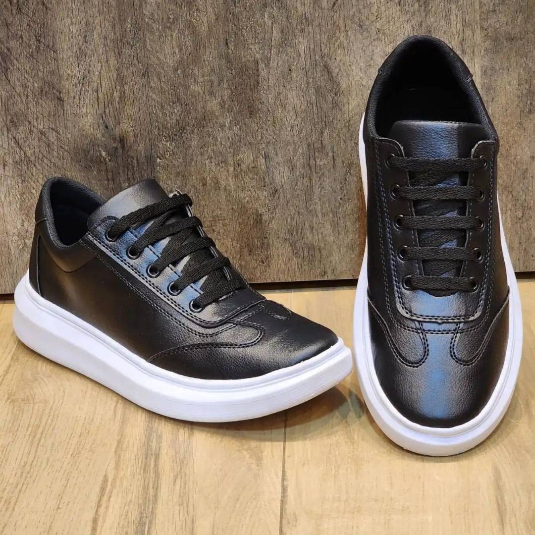 Tênis Preto Masculino Casual Sola Alta Canvas Loja Viego tenis masculino tenis masculino casual tenis preto tenis preto masculino Tênis tênis masculino preto Tênis Preto Masculino Casual Sola Alta Canva