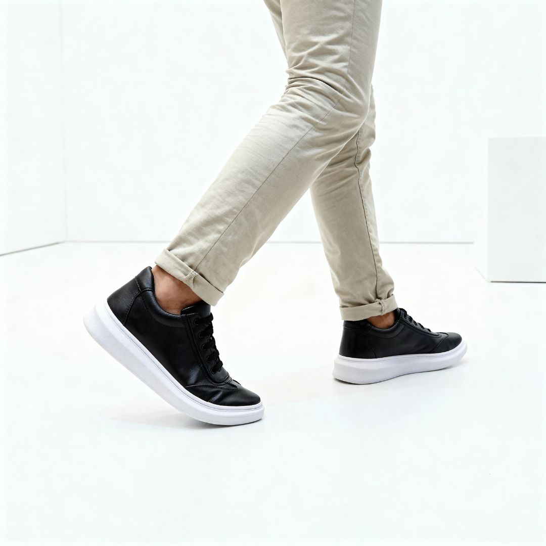 Tênis Preto Masculino Casual Sola Alta Canvas Loja Viego tenis masculino tenis masculino casual tenis preto tenis preto masculino Tênis tênis masculino preto Tênis Preto Masculino Casual Sola Alta Canva