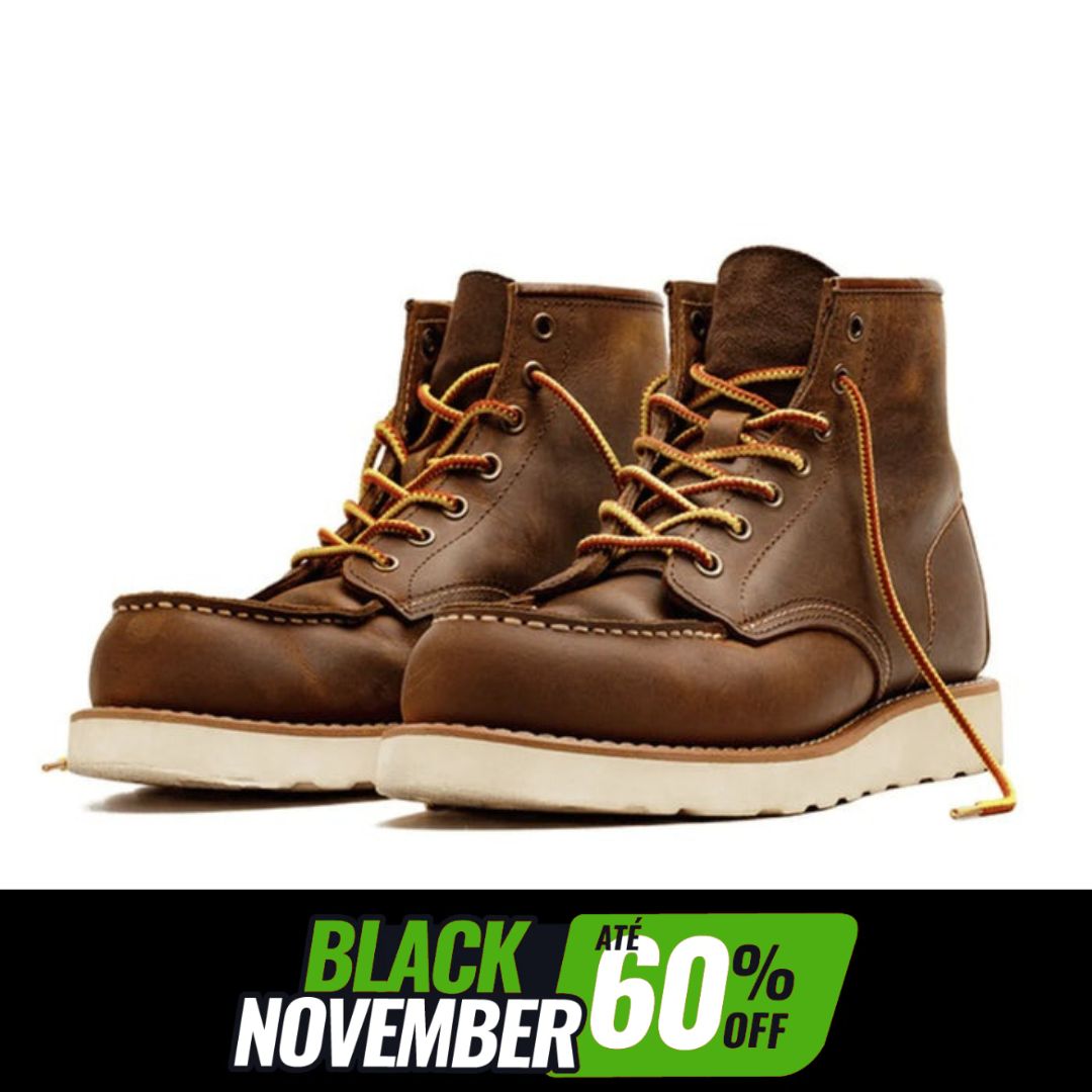 Bota Masculina de Couro Maden Vintage Loja Viego bota de couro bota de couro masculina bota masculina Bota Masculina de Couro Maden Vintage bota masculina moc toe bota moc toe bota moc toe discovery Botas mais vendidos moc toe