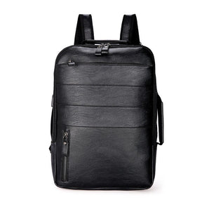 Mochila de Couro Masculino 2 em 1 Resistente Preto Loja Viego