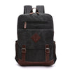 Mochila Masculina de Lona com Detalhes em Couro