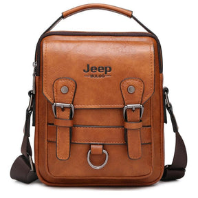 Bolsa Mochila de Couro Masculina Ombro Pequena Marrom Loja Viego bolsa de ombro masculina bolsa jeep masculina bolsa masculina Bolsa Mochila de Couro Masculina Ombro Pequena bolsa para homem