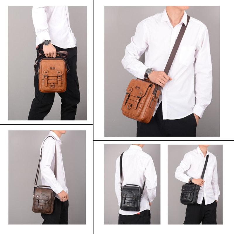 Bolsa Mochila de Couro Masculina Ombro Pequena Loja Viego bolsa de ombro masculina bolsa jeep masculina bolsa masculina Bolsa Mochila de Couro Masculina Ombro Pequena bolsa para homem