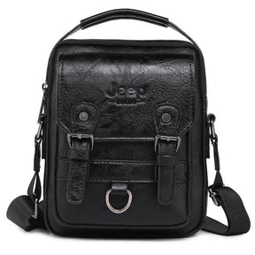 Bolsa Mochila de Couro Masculina Ombro Pequena Preto Loja Viego bolsa de ombro masculina bolsa jeep masculina bolsa masculina Bolsa Mochila de Couro Masculina Ombro Pequena bolsa para homem