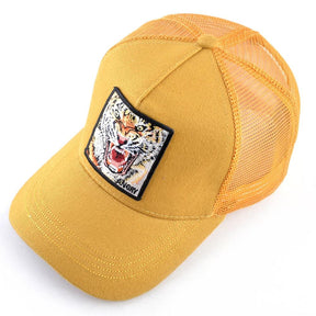 Boné Trucker Tiger Amarelo Loja Viego bone bone aba curva bone amarelo bone masculino original boné masculino boné masculino promoção Boné Trucker Tiger Amarelo