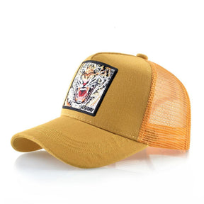 Boné Trucker Tiger Amarelo Amarelo Loja Viego bone bone aba curva bone amarelo bone masculino original boné masculino boné masculino promoção Boné Trucker Tiger Amarelo