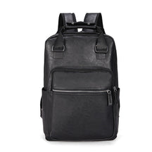 Mochila Couro Casual para Notebook Cadernos Preto Loja Viego mochila Mochila Couro Casual para Notebook Cadernos mochila de couro mochila masculina mochila notebook mochila para notebook masculina