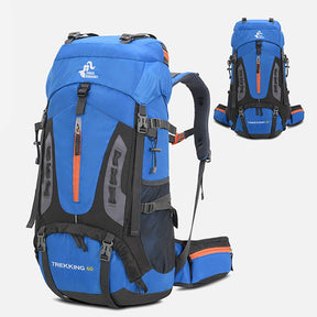 Mochila de Acampamento Outdoor 60 Litros Azul loja viego camping mochila de acampamento Mochila de Acampamento Outdoor 60 Litros mochila para acampamento mochila para camping